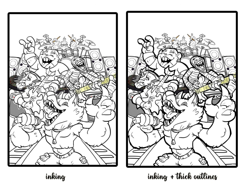 Comic Book Cover Inking